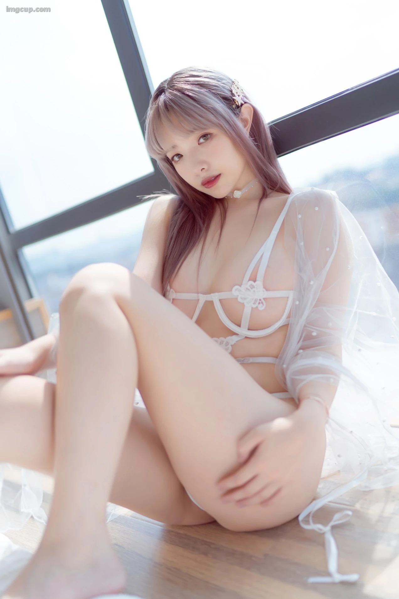 Coser 雯妹不讲道理 No.046 白色镂空 第6张图