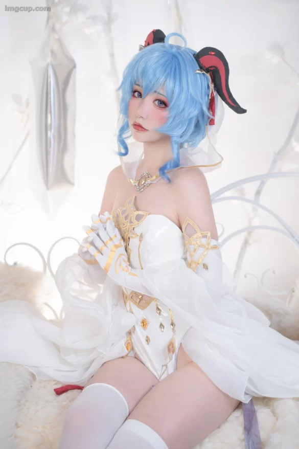 Coser 爆机少女喵小吉 NO.32 花嫁 – 优菈&甘雨 第1张图