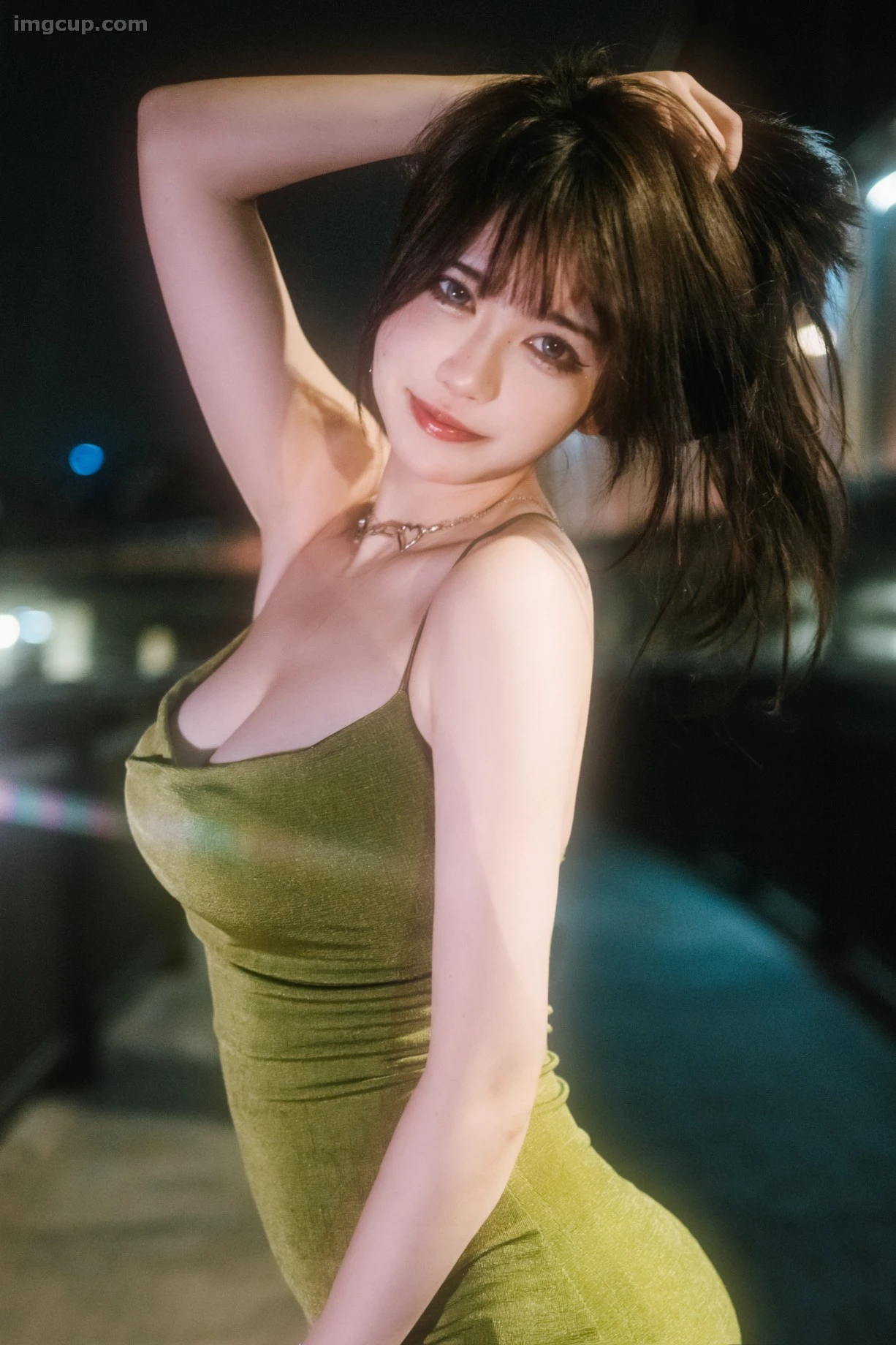 Coser Tina很妖孽呀 Vol.003 绿色连衣裙 第11张图