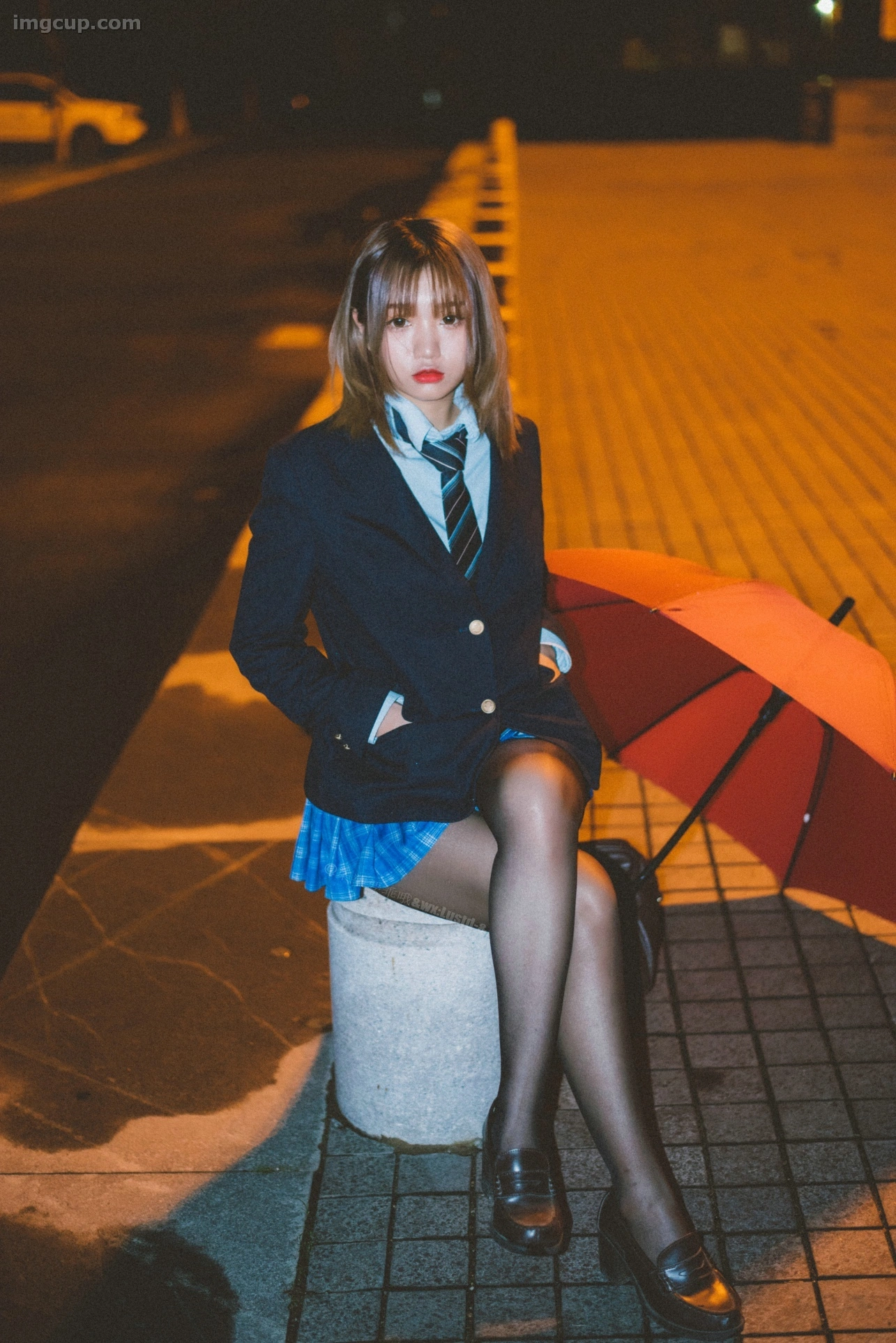 Coser 柒柒要乖哦 NO.011 深夜公园JK 第10张图