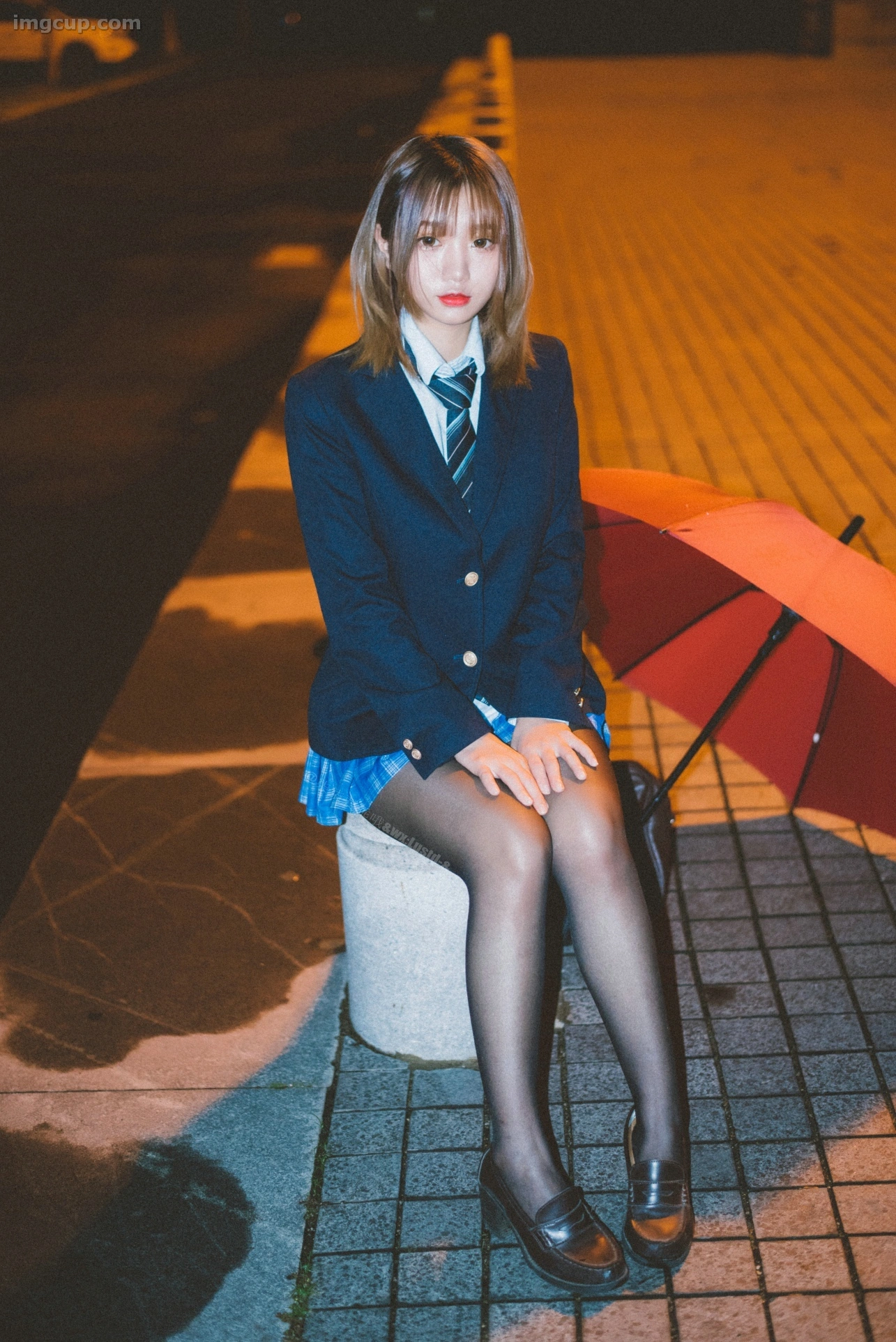 Coser 柒柒要乖哦 NO.011 深夜公园JK 第15张图
