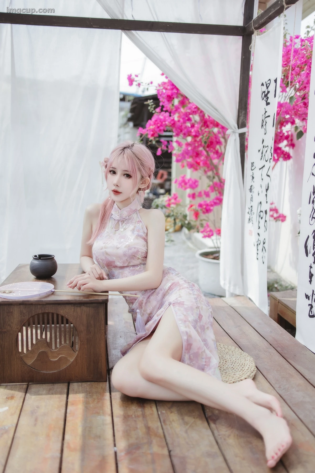 Coser 仙女月 NO.014 粉色旗袍 第9张图