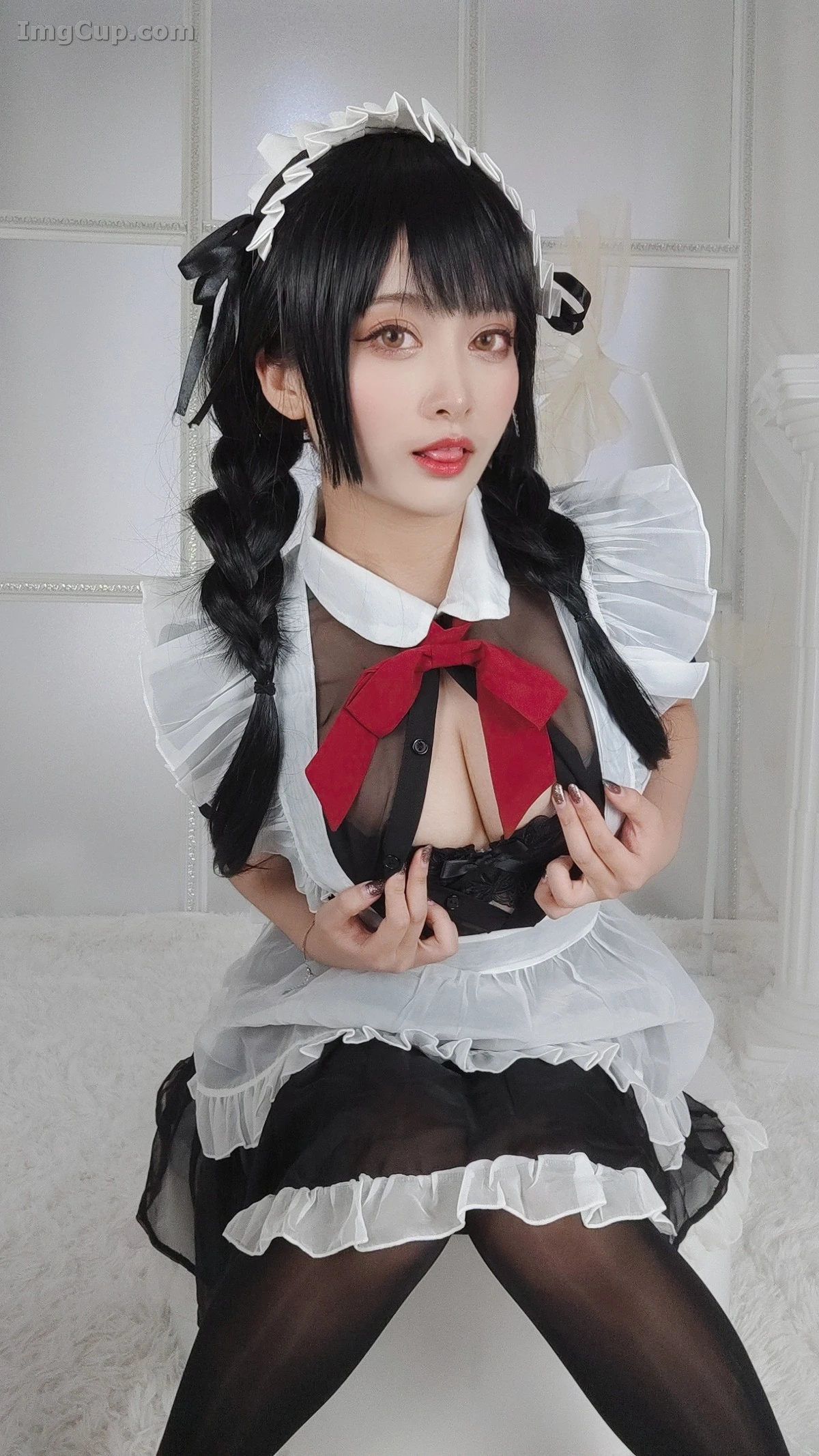 Coser 洛璃LLSAMA Vol.016 – 黑丝女仆 第3张图