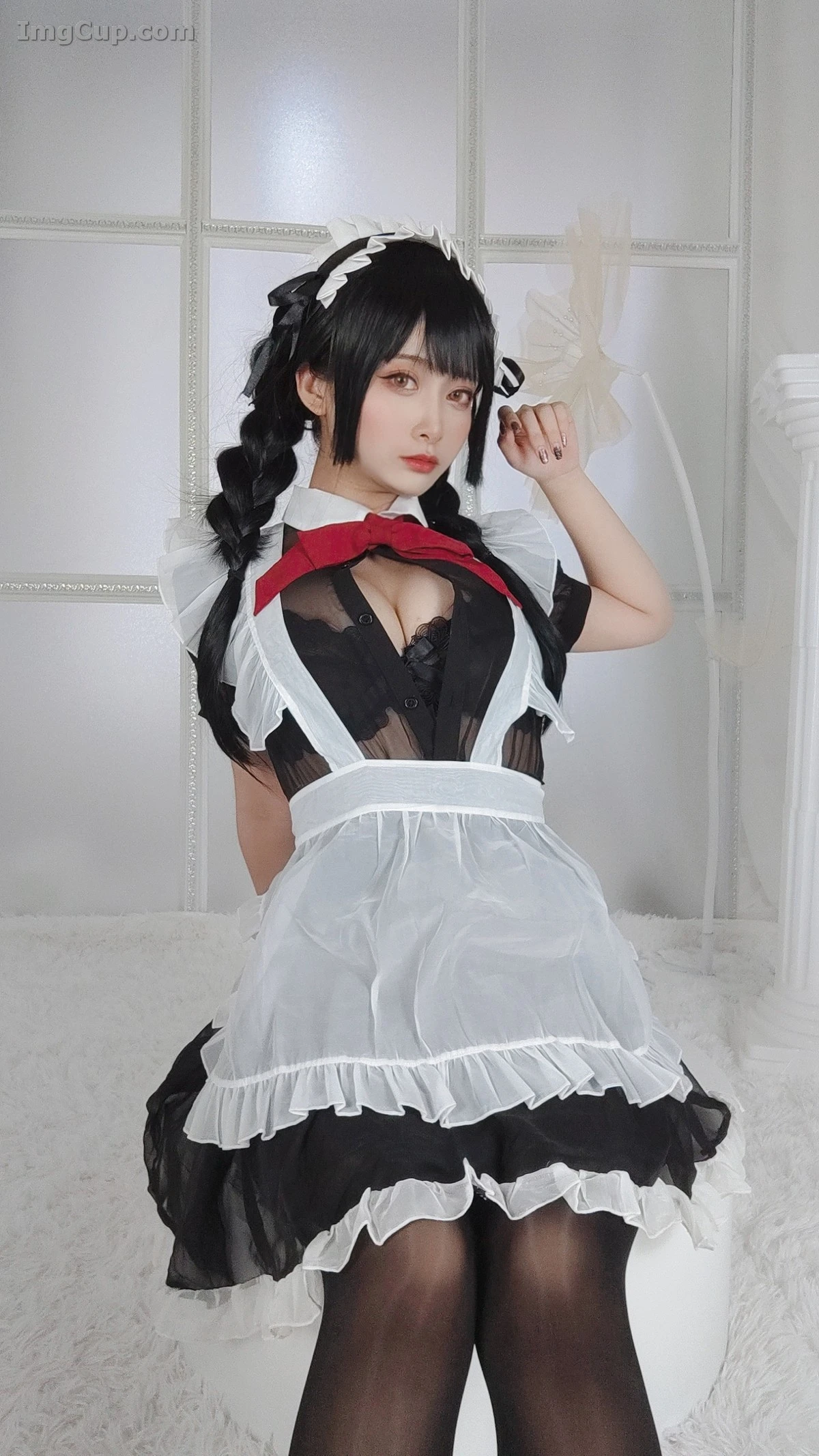 Coser 洛璃LLSAMA Vol.016 – 黑丝女仆 第4张图