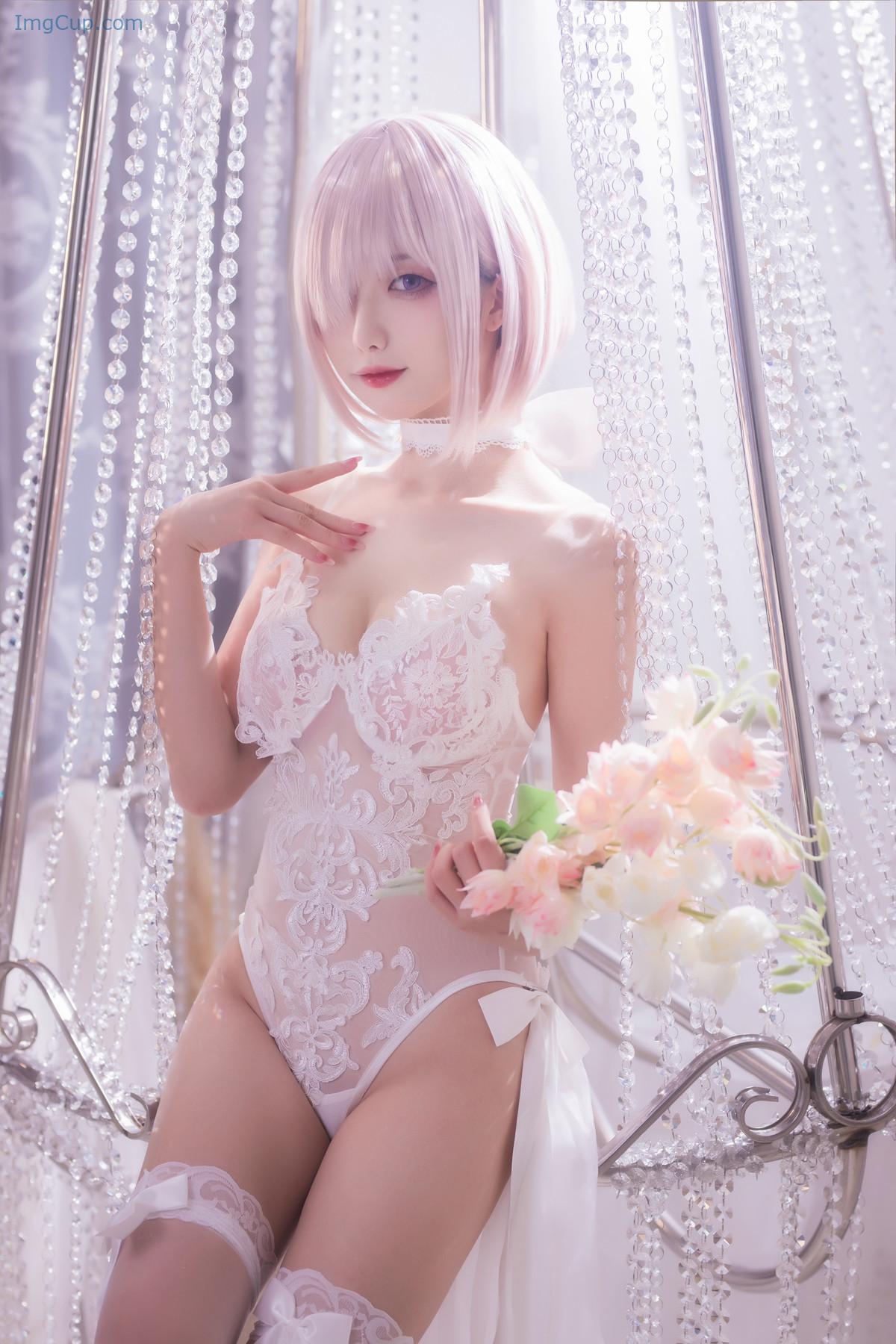 Cosplay 封疆疆v 婚纱玛修 第3张图