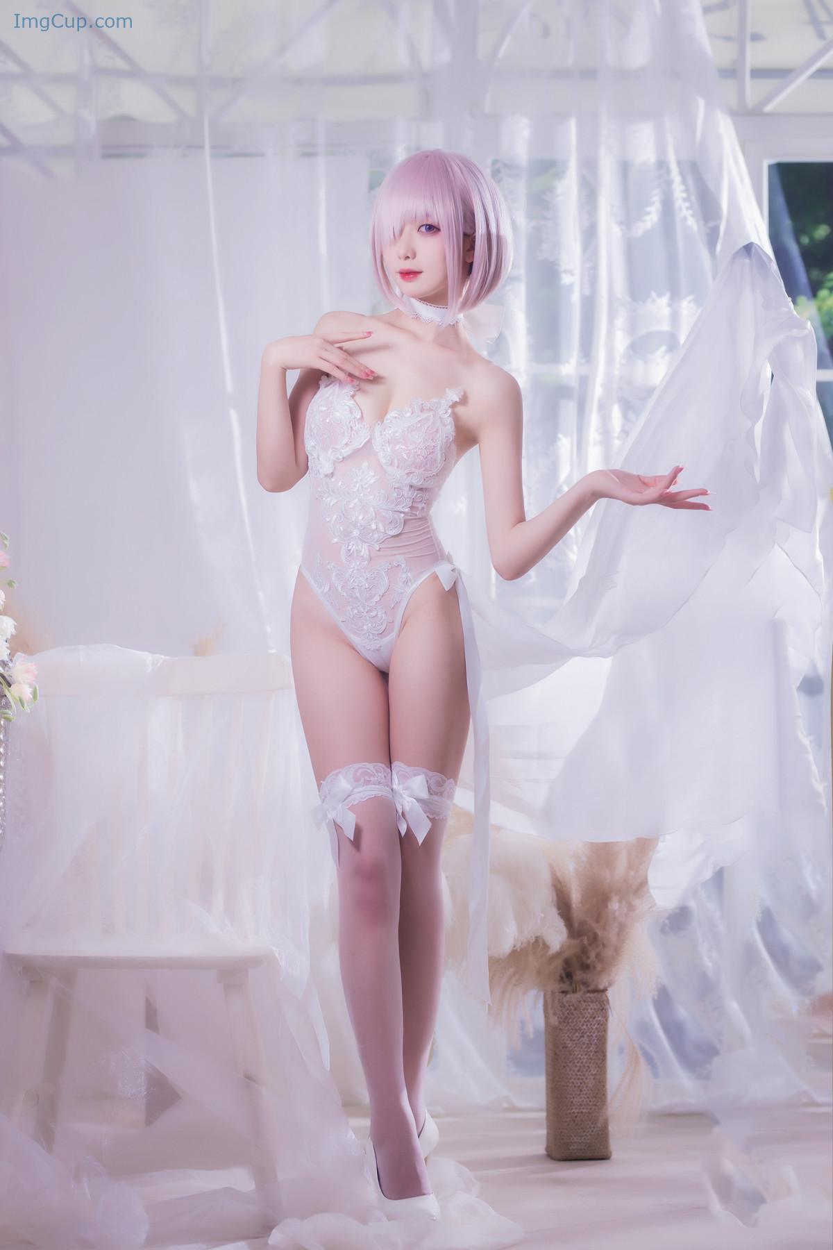 Cosplay 封疆疆v 婚纱玛修 第22张图
