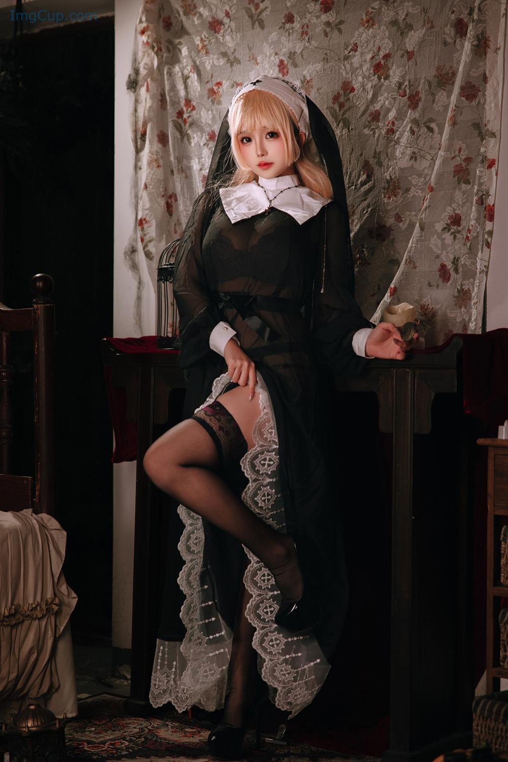 Cosplay Rinaijiao日奈娇 – 禁忌修女 Set.01 第25张图