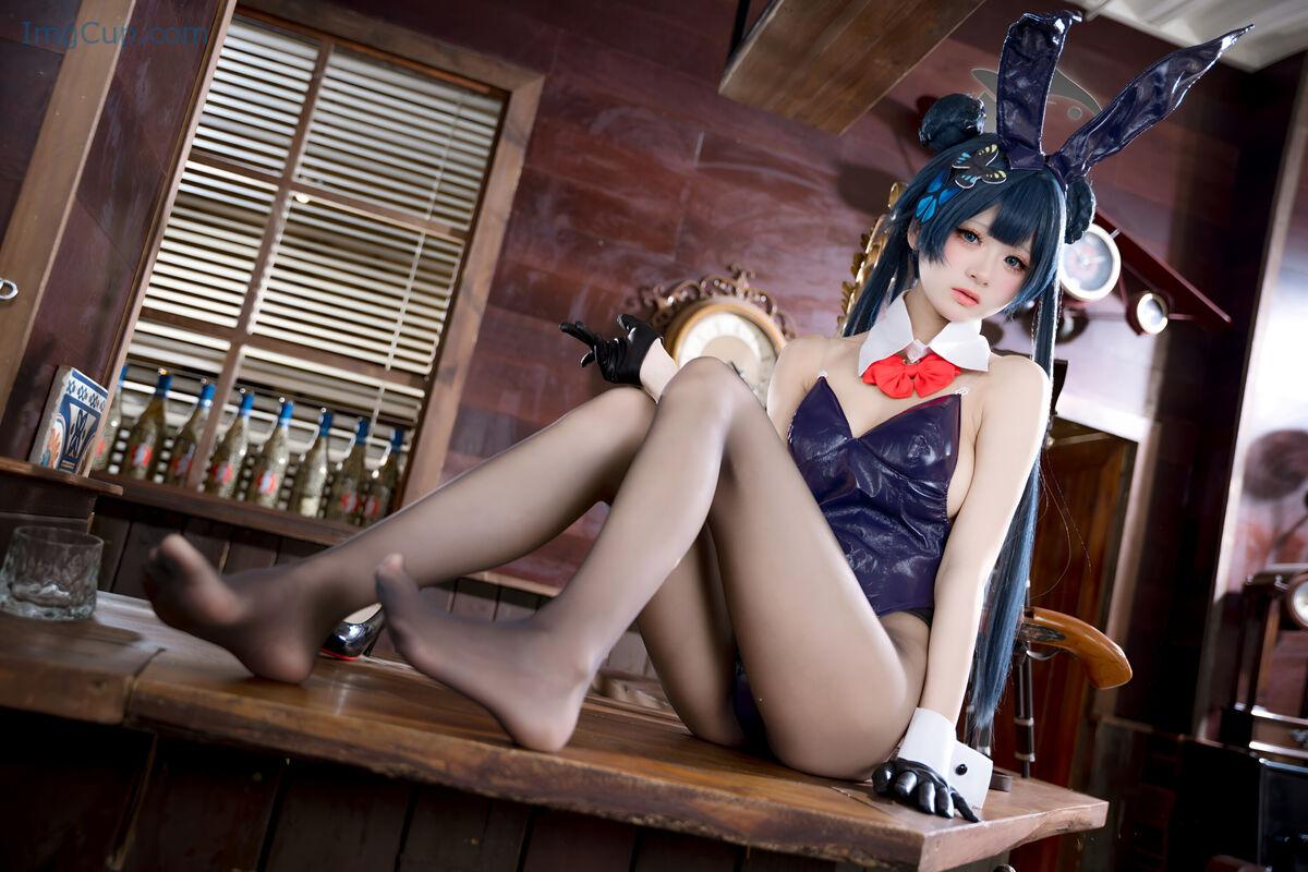 Coser@九柒喵 – 蔚蓝档案 龙华妃咲 兔女郎 (60P) 第3张图