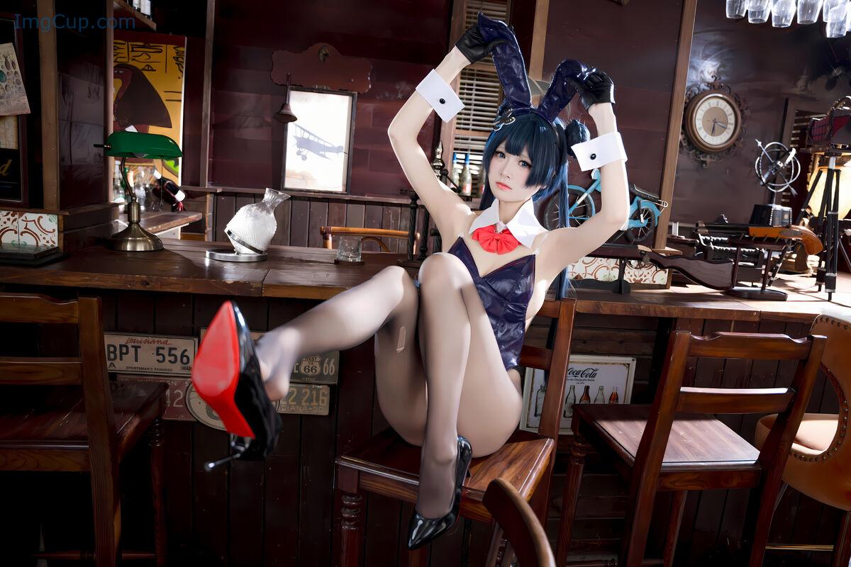 Coser@九柒喵 – 蔚蓝档案 龙华妃咲 兔女郎 (60P) 第4张图