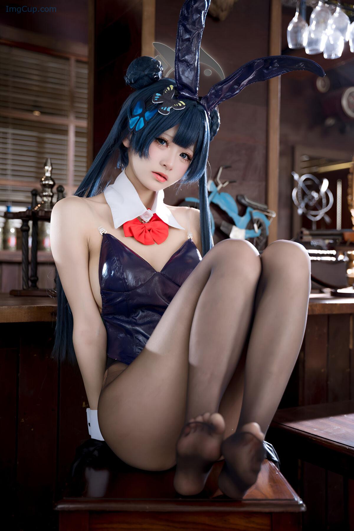 Coser@九柒喵 – 蔚蓝档案 龙华妃咲 兔女郎 (60P) 第16张图