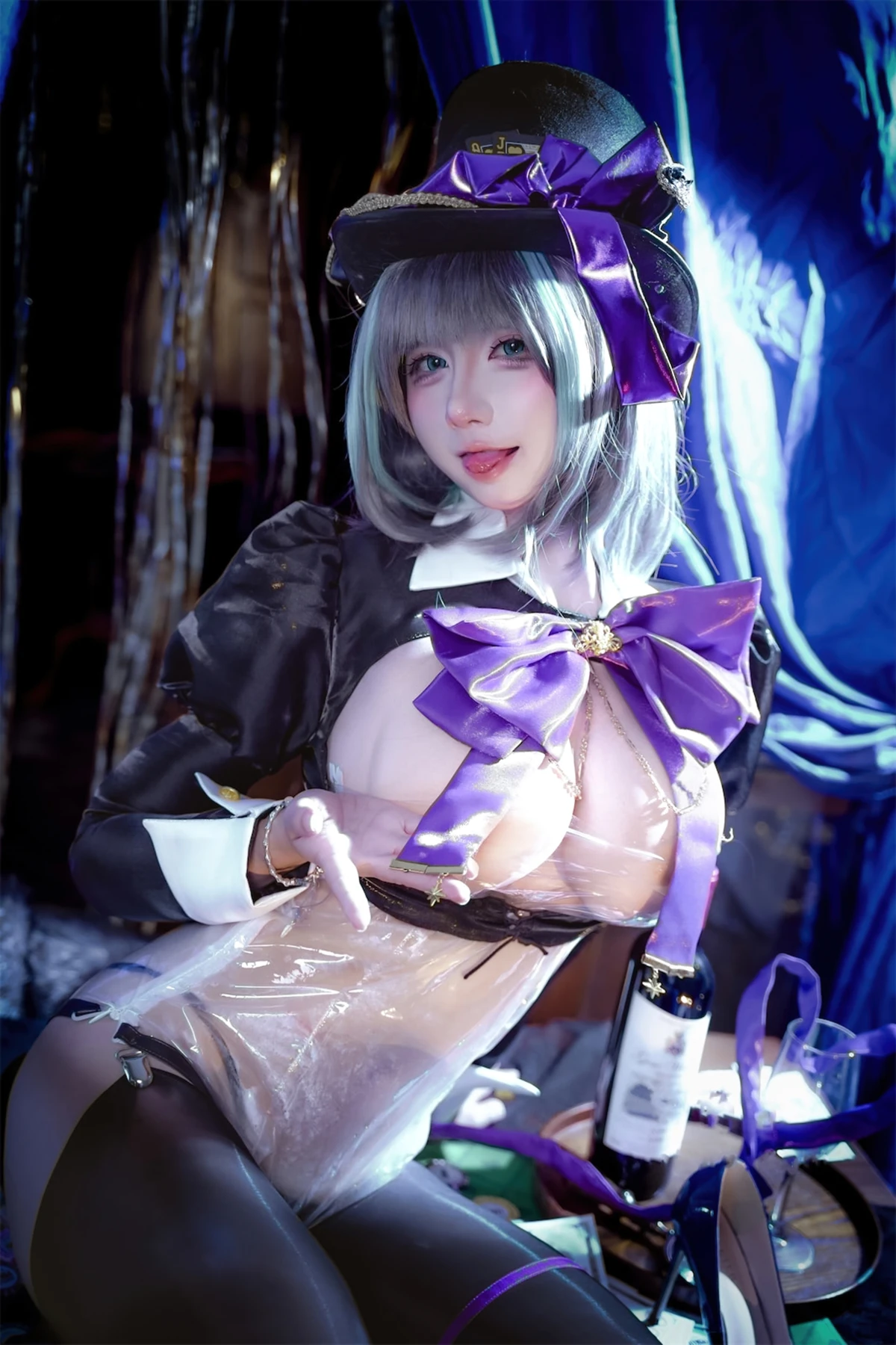 Cosplay 九曲Jean – 柴郡绚烂夜梦 第21张图
