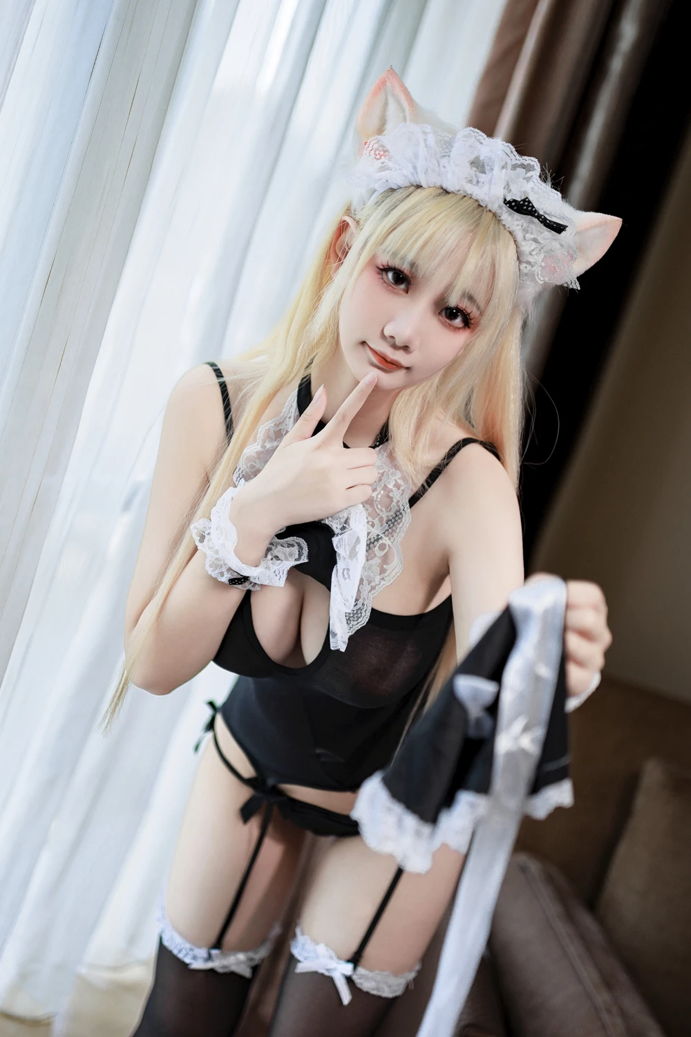 Cosplay 阿雪雪 – 薄纱女仆 第16张图