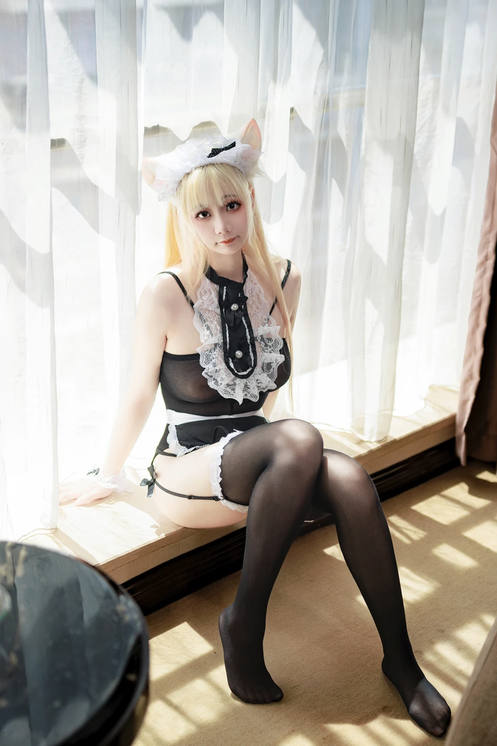 Cosplay 阿雪雪 – 薄纱女仆 第5张图