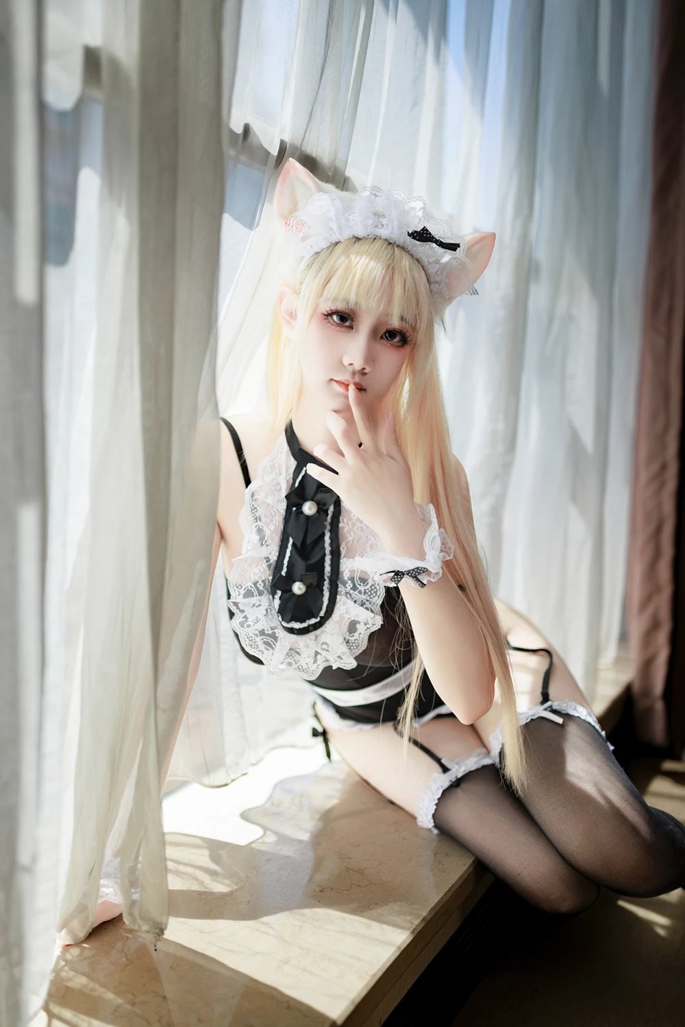 Cosplay 阿雪雪 – 薄纱女仆 第6张图