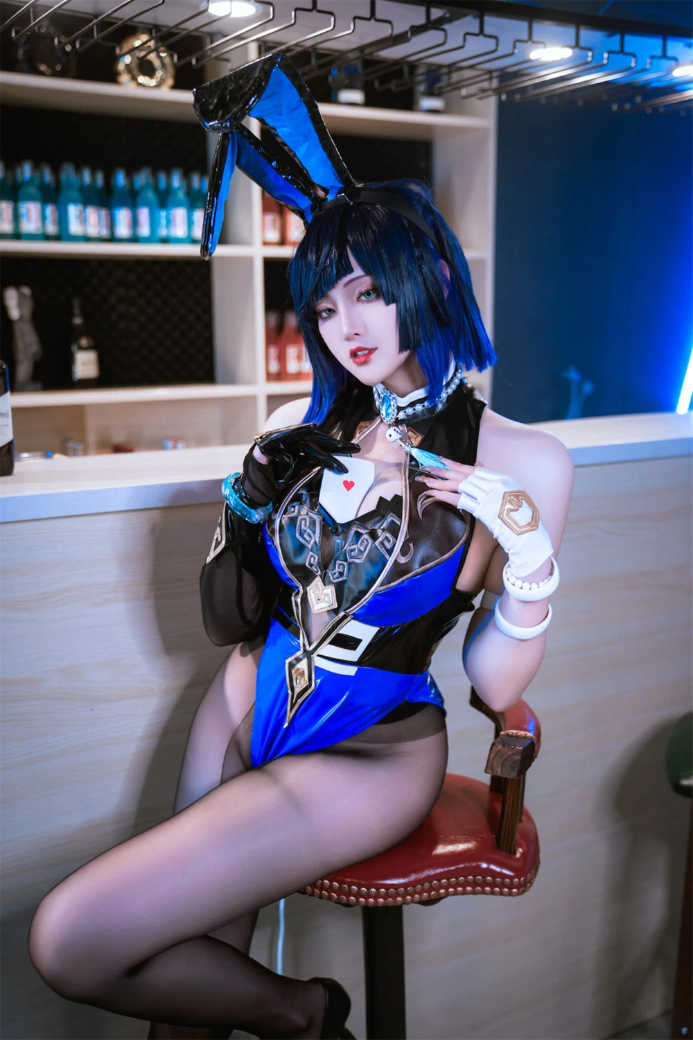 Cosplay Natsuko夏夏子 – 原神 夜兰兔女郎 第3张图