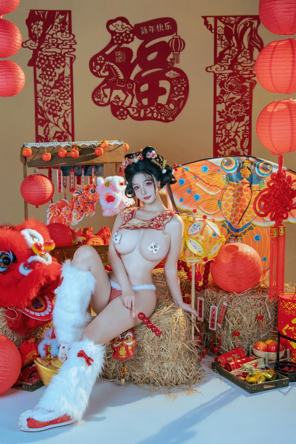 Cosplay Yuuhui玉汇 – 2026新春特辑 醒狮少女 第36张图