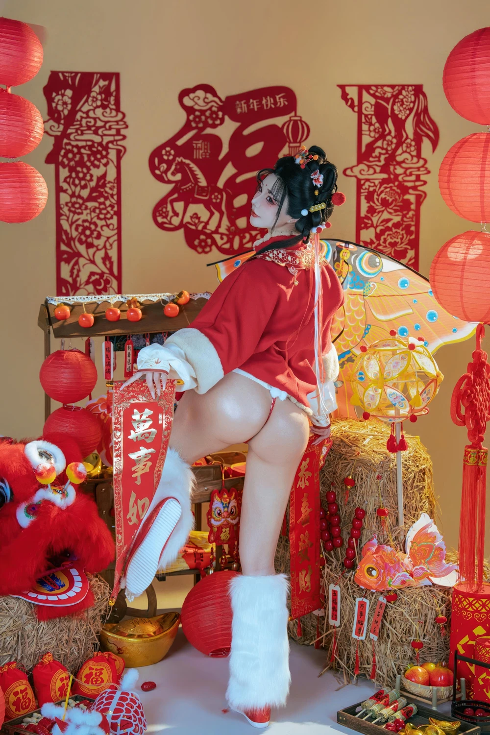 Cosplay Yuuhui玉汇 – 2026新春特辑 醒狮少女 第5张图