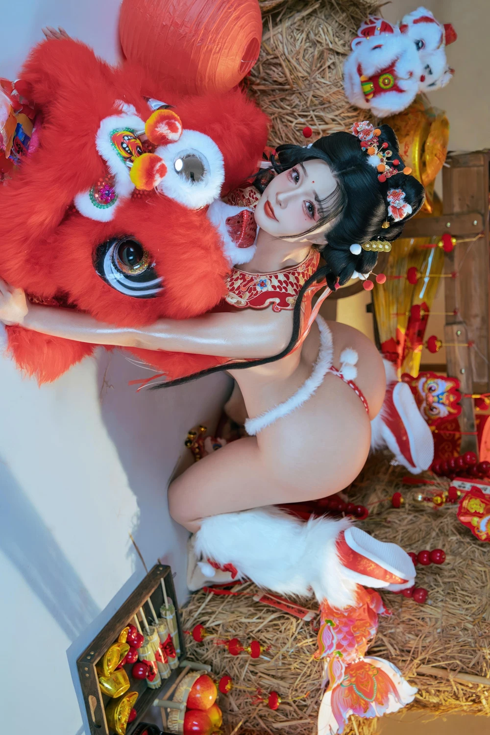 Cosplay Yuuhui玉汇 – 2026新春特辑 醒狮少女 第44张图