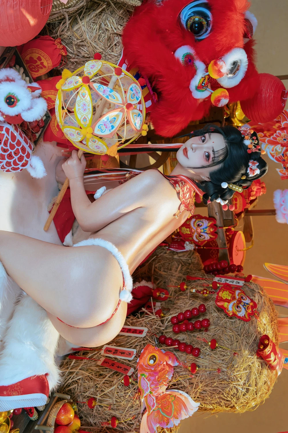 Cosplay Yuuhui玉汇 – 2026新春特辑 醒狮少女 第53张图