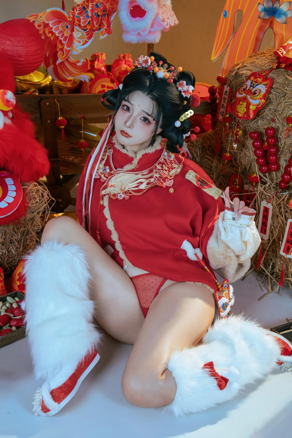Cosplay Yuuhui玉汇 – 2026新春特辑 醒狮少女 第9张图