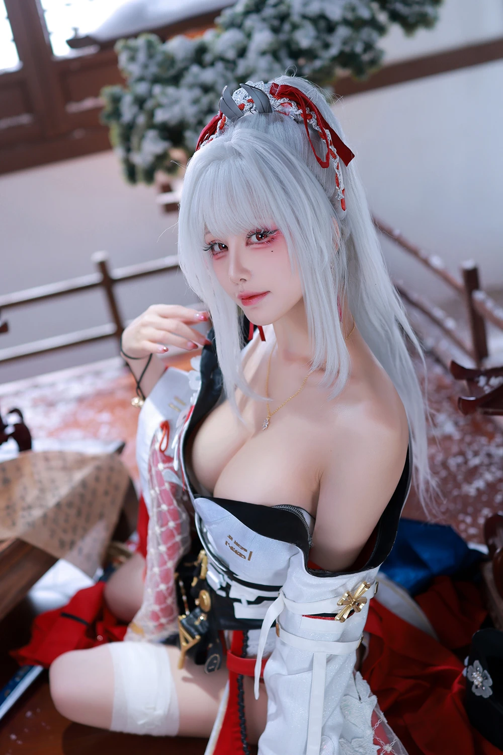 Cosplay 水淼Aqua – 鸣潮 绯雪 第16张图