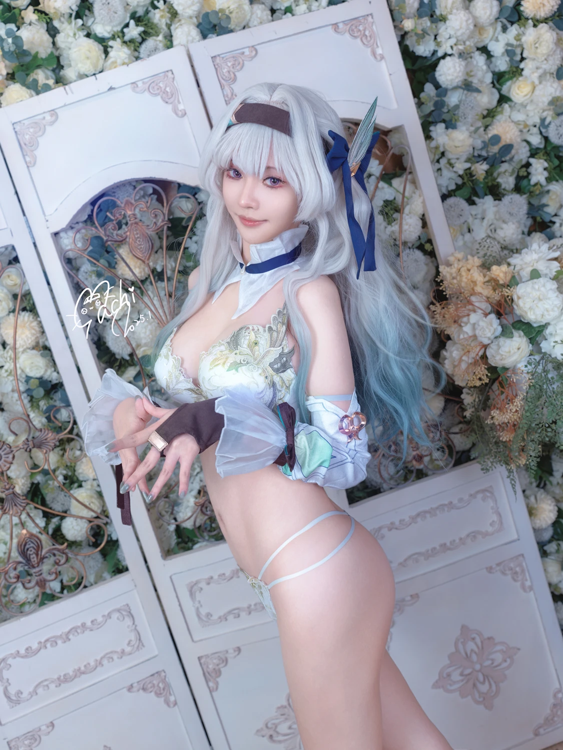 Cosplay Machi馬吉 – 崩壞 星穹鐵道 流螢泳裝 Firefly Bikini 第66张图