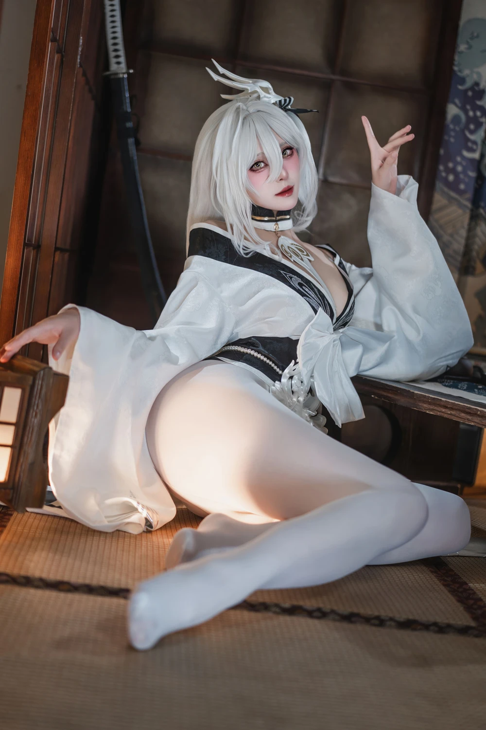 Cosplay Natsuko夏夏子 – 碧蓝航线 白凤 和服 第17张图