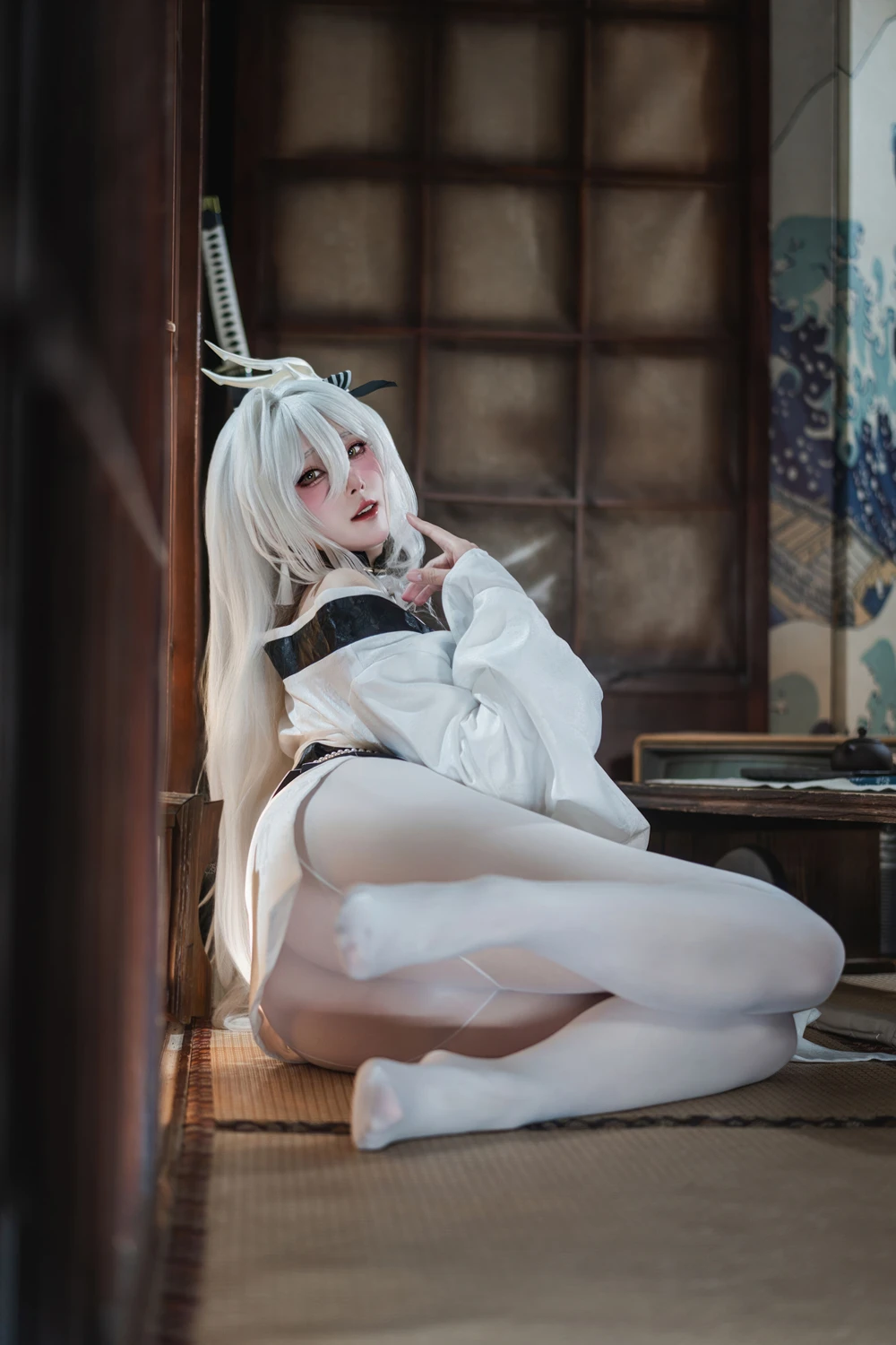 Cosplay Natsuko夏夏子 – 碧蓝航线 白凤 和服 第25张图