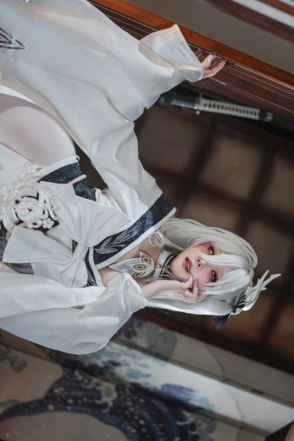 Cosplay Natsuko夏夏子 – 碧蓝航线 白凤 和服 第9张图