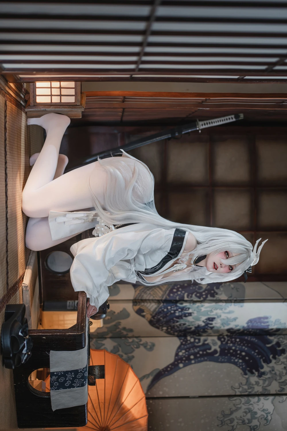 Cosplay Natsuko夏夏子 – 碧蓝航线 白凤 和服 第10张图