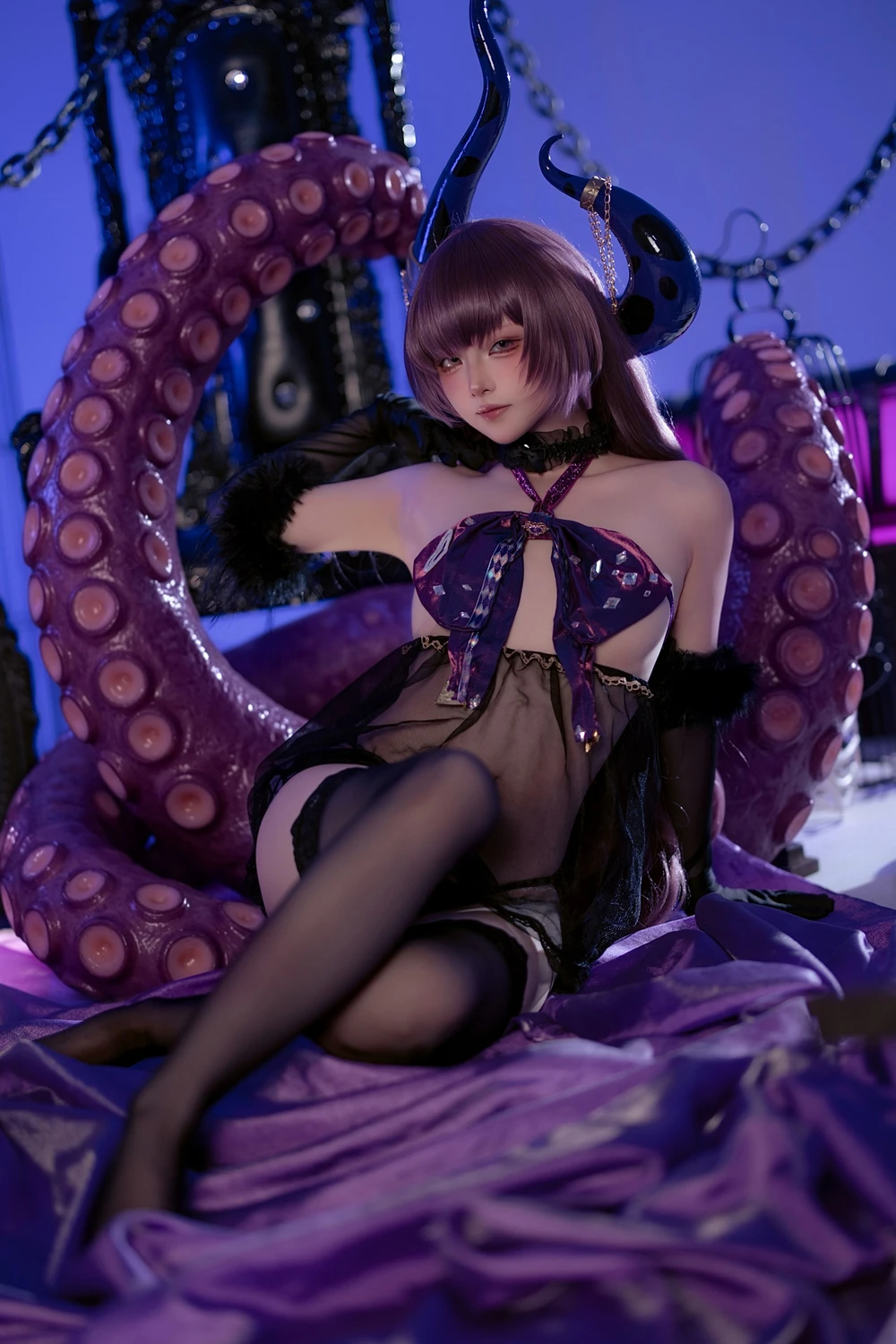Cosplay 屿鱼 – 碧蓝航线 安妮女王 隐秘之拥的呼唤 第4张图