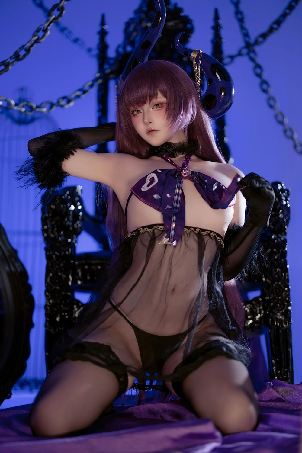 Cosplay 屿鱼 – 碧蓝航线 安妮女王 隐秘之拥的呼唤 第39张图