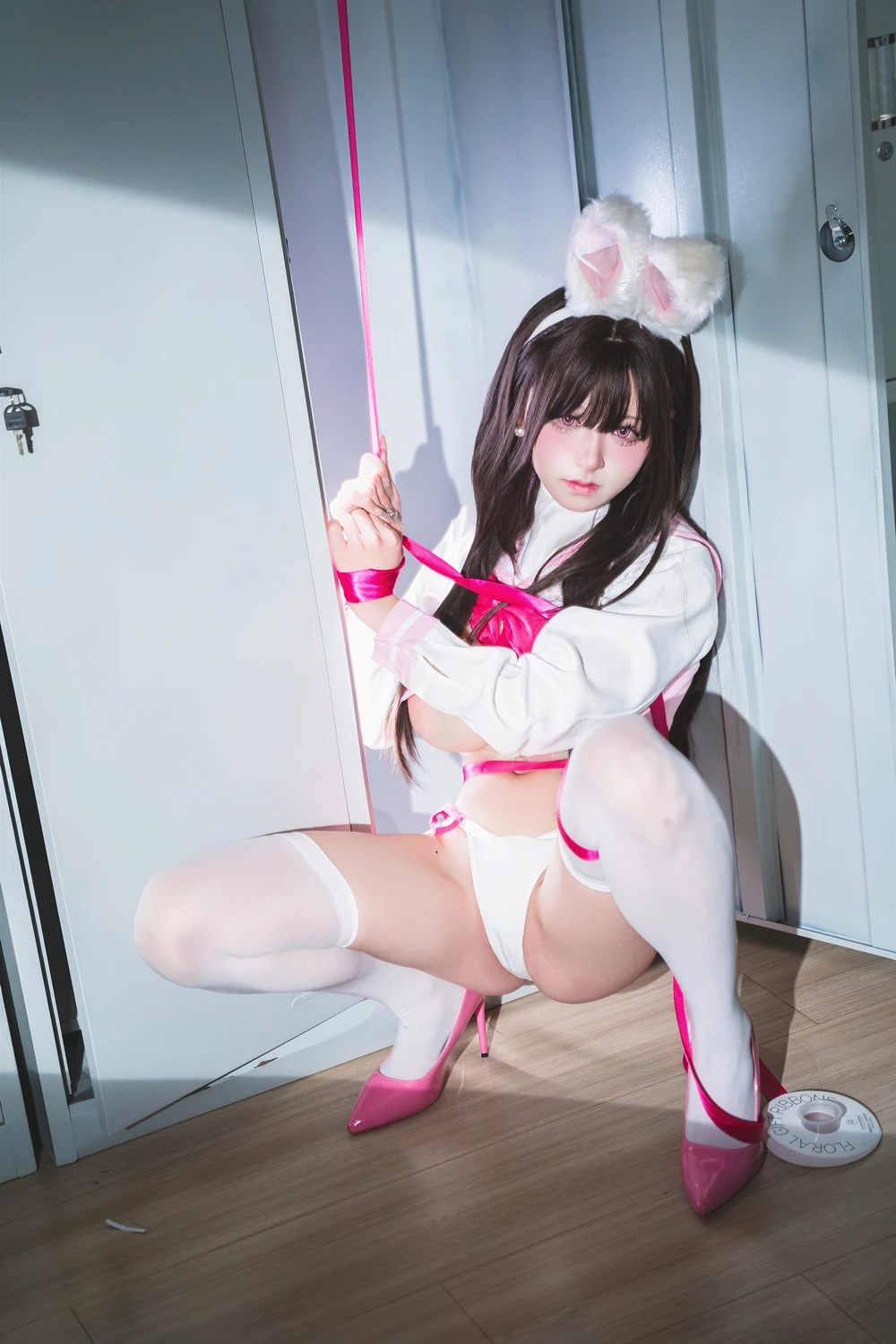 Cosplay 双木扶苏 – 蔚蓝档案 卯之樱 JK兔女郎 第38张图