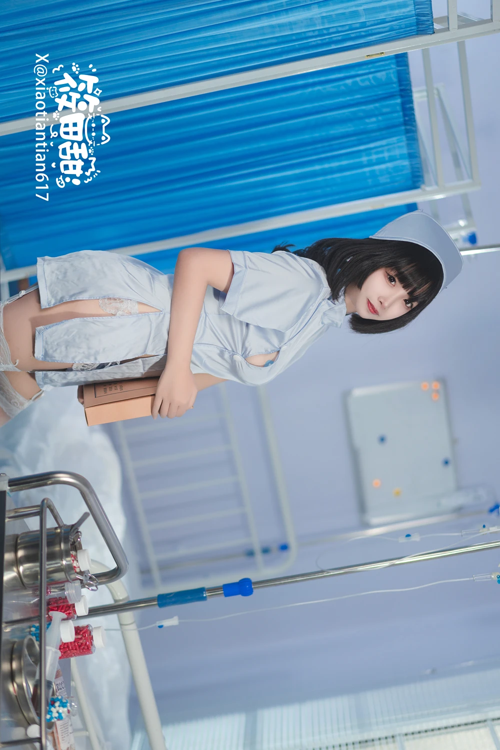 Cosplay 香草奶喵 – 蓝护士 第4张图