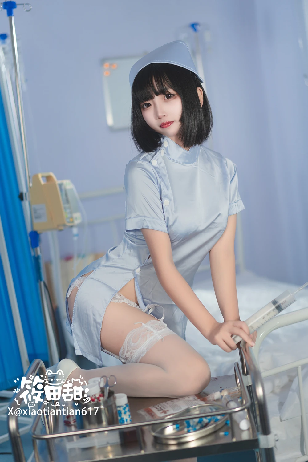 Cosplay 香草奶喵 – 蓝护士 第10张图